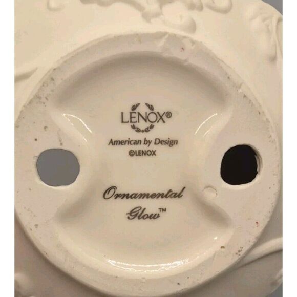 Lenox Ornamental Glow 4" Snowflake Votive Porcelain Bisque Holiday Decor - Picture 4 of 4